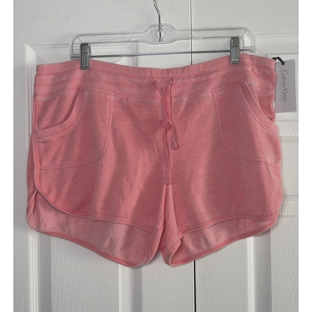 Calvin Klein Shorts Womens Pink Athleisure Size XL New Loungwear Relaxed NEW